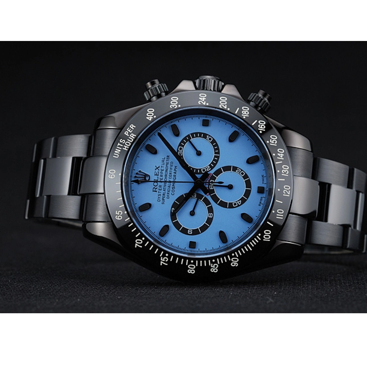 MiroTime 0817 Rolex Cosmograph Daytona Blue And Black Dial Black Stainless Steel Case And Bracelet 1454250